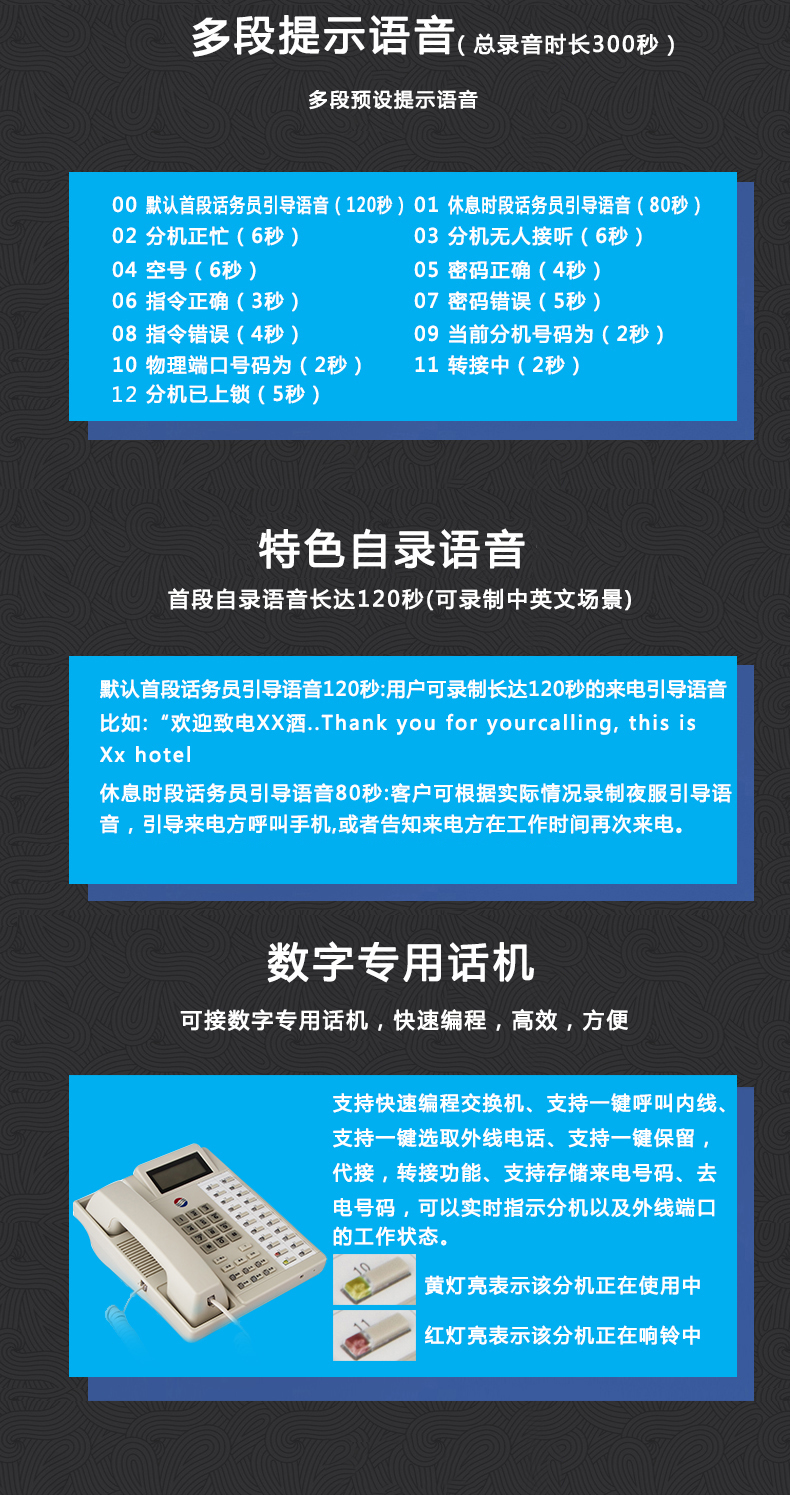 VIP600 微铃系列V1-432型电话交换机(图3)