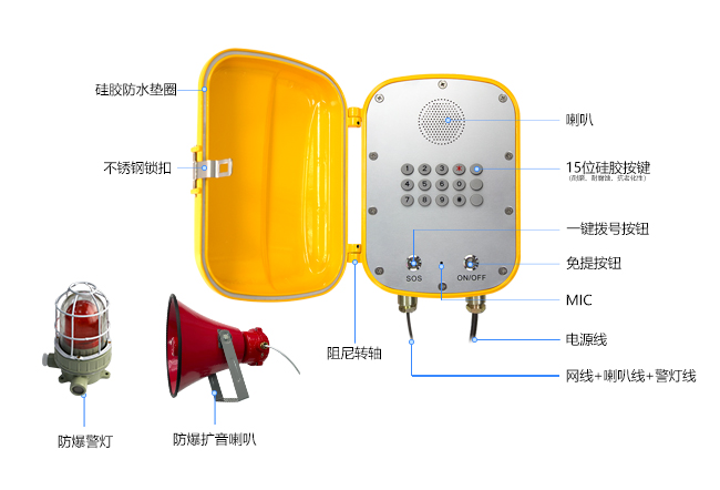 防爆免提声光扩音防水电话机(图4)