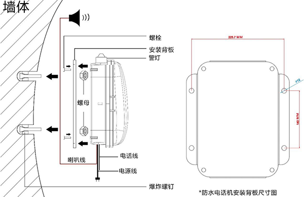 防爆免提声光扩音防水电话机(图5)