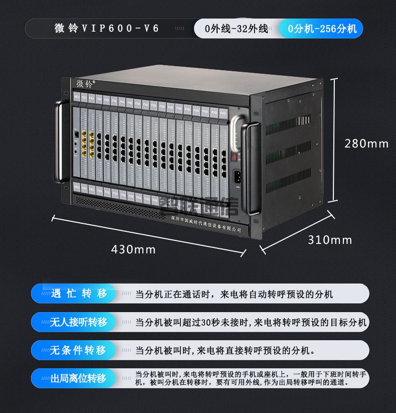 VIP600 微铃系列 V6型电话交换机(图11)